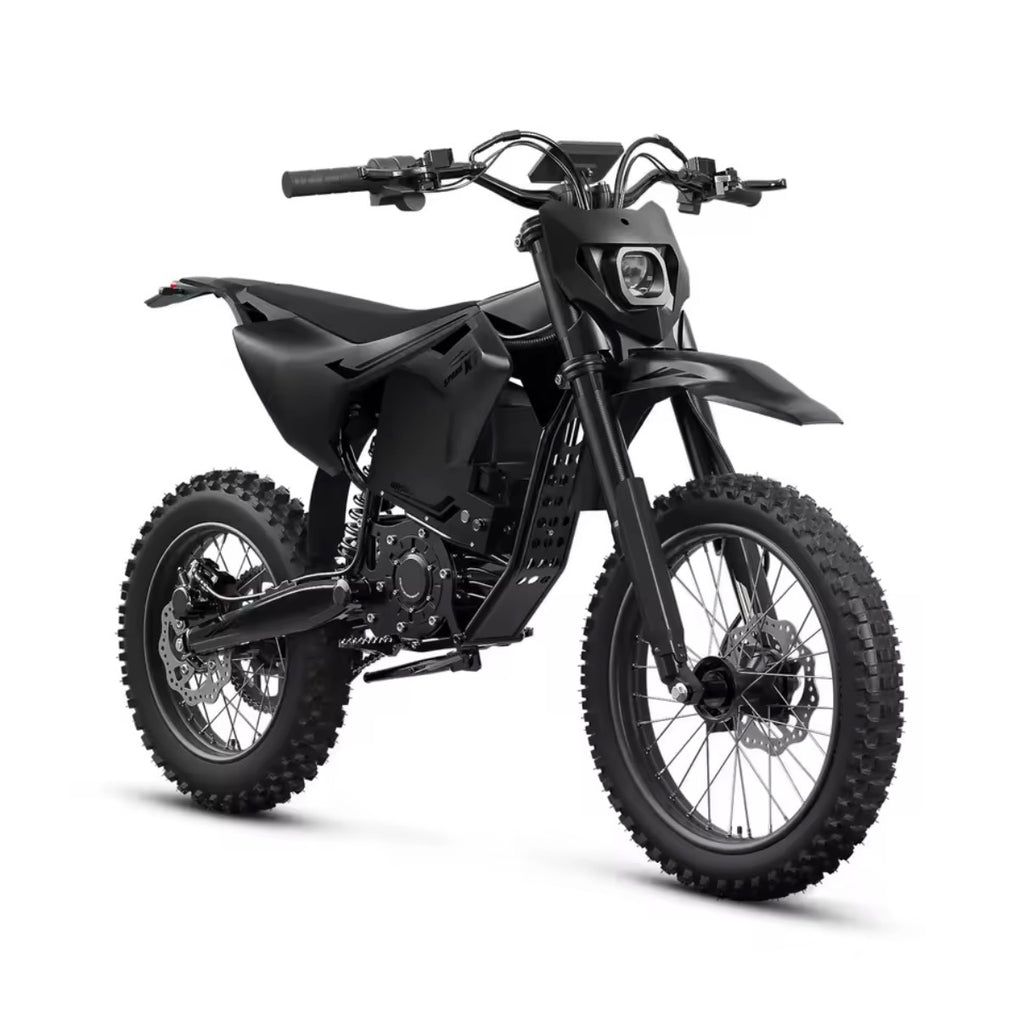 QRONGE X1 Off-Road Electric Motorcycle
Spark L, 4500W Maximum Power Electric Bike, 60V 28.8Ah, Up to 50MPH and 60 Miles of Autonomy, Full Suspension, Tires
17”/14” SUV, for Adults and Teenagers, 1 Year Warranty